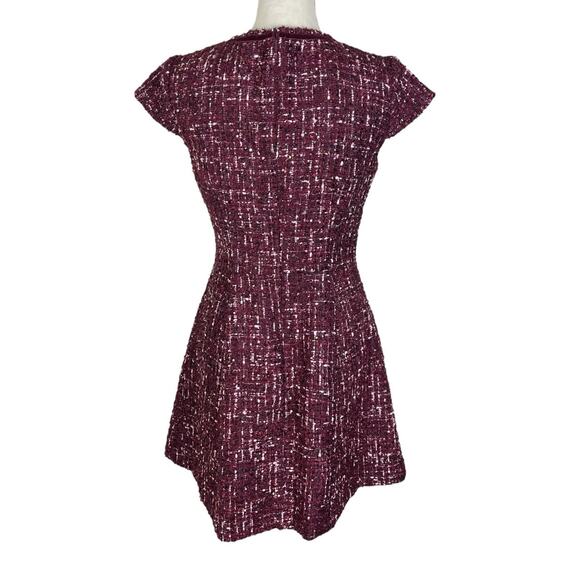 Gal Meets Glam Nell Boucle Dreams Tweed Fit Flare Dress Short Sleeves Size 4 - Picture 5 of 10